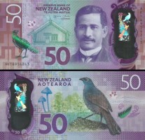 *50 novozélandských dolárov Nový Zéland 2016-18, polymer UNC - Kliknutím na obrázok zatvorte -